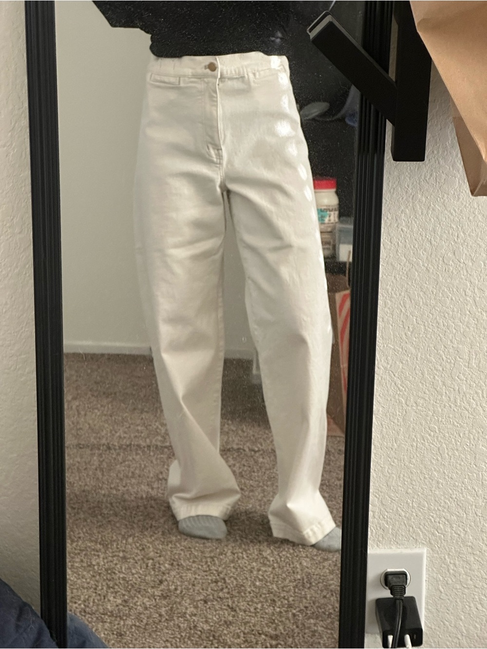 Madewell Emmett Wide Leg Jeans High Rise Stretch 29 EUC White